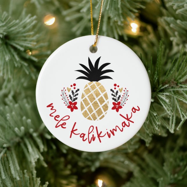 Hawaiianische Keramik Keramik Ornament (Baum)