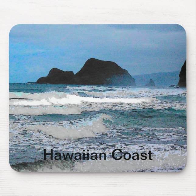 Hawaiianische Küsteninsel tropisches Paradies Mousepad (Vorne)