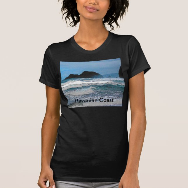 Hawaiianische Küsteninsel tropisches Paradies T-Shirt (Vorderseite)