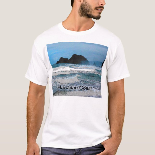 Hawaiianische Küsteninsel tropisches Paradies T-Shirt (Vorderseite)