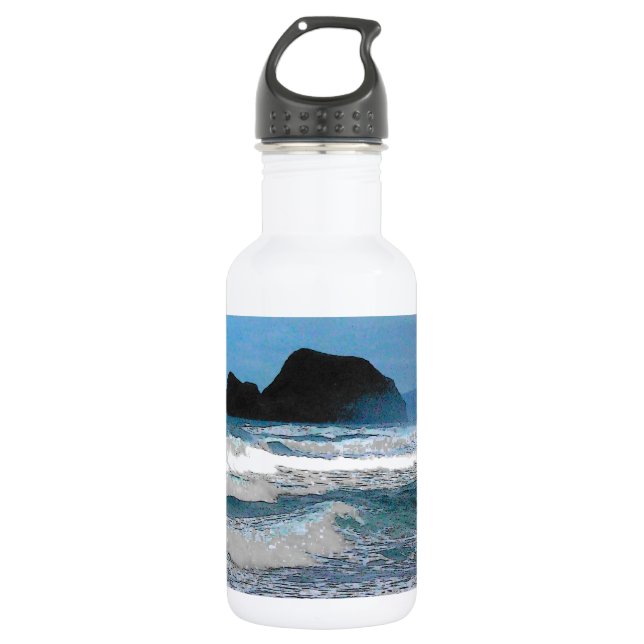 Hawaiianische Küsteninsel tropisches Paradies Trinkflasche (Vorderseite)