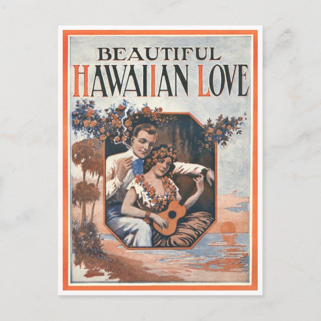 Hawaiianische Liebe Postkarte (Vorderseite)