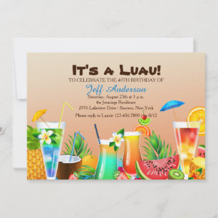 Hawaiianische Luau-Einladung Einladung