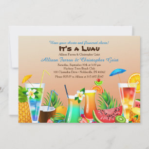 Hawaiianische Luau-Einladung Einladung