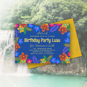 Hawaiianische Luau-Geburtstagsfeier Einladung