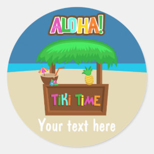Hawaiianische Luau-Party für Kinder Runder Aufkleber