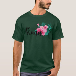 Hawaiianische Männer Frauen Kona Hawaii Hibiskus B T-Shirt