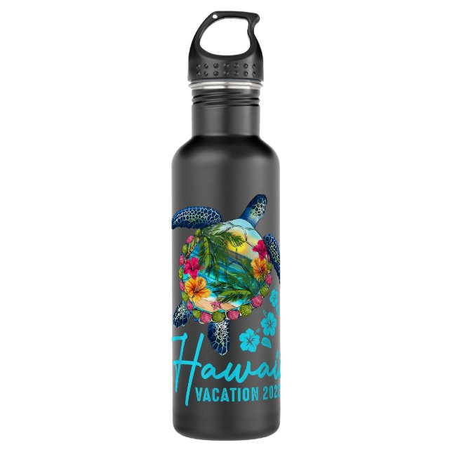 Hawaiianische Meeresschildkröte Hawaii Matching Fa Edelstahlflasche (Vorderseite)