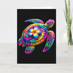 Hawaiianische Meeresschildkröte Tie-Dye Hawaii-Url Karte