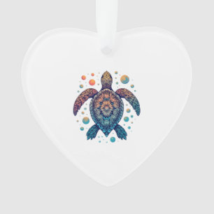 Hawaiianische Meeresschildkröte Tie-Dye Hawaii-Url Ornament