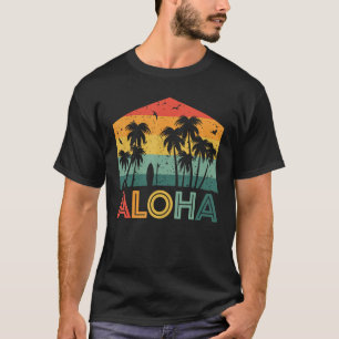 Hawaiianische Palme Hawaii Insel Sommer Strand Url T-Shirt
