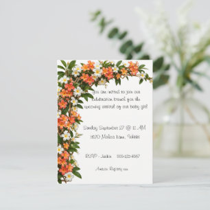 Hawaiianische Plumeria-Baby-Shower-Digital-Downloa Einladung