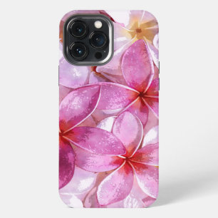 Hawaiianische Plumeria-Blumen-Aquarell-Kunstmalere iPhone 13 Pro Max Hülle