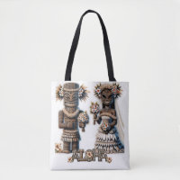 Hawaiianische polynesische Tiki-Braut und Groom We