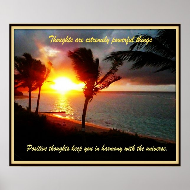 Hawaiianische positive Gedanken Poster (Vorne)