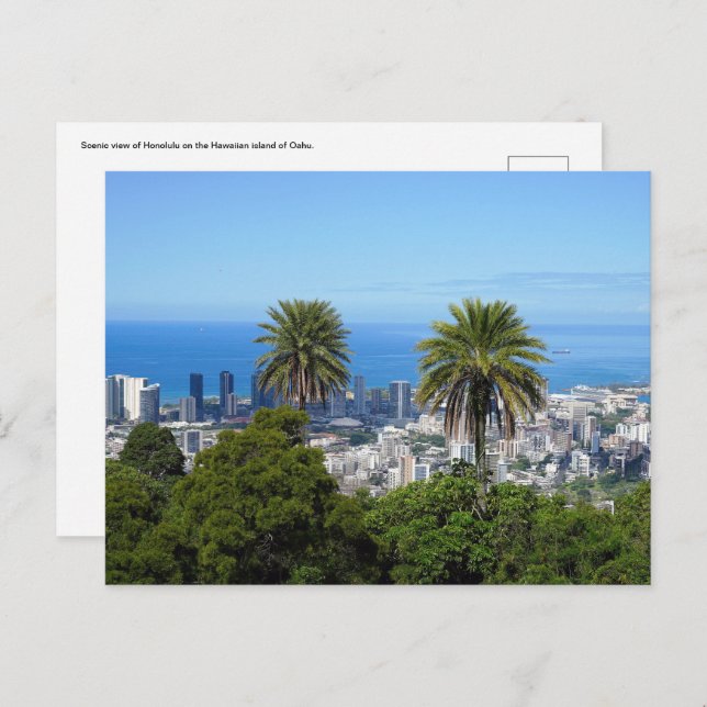 Hawaiianische Postkarte (Vorne/Hinten)