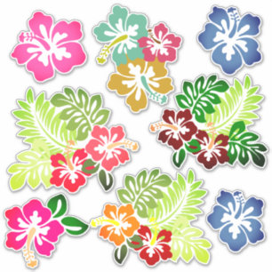 Hawaiianische Printwerbung Aufkleber
