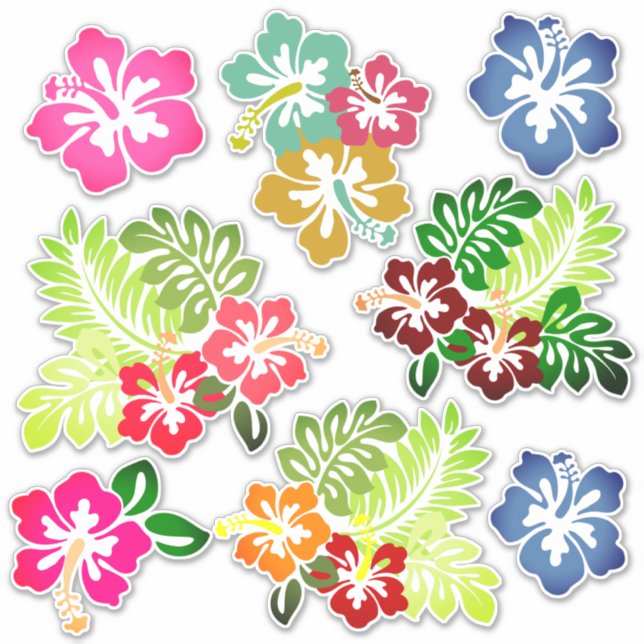 Hawaiianische Printwerbung Aufkleber (Vorderseite)