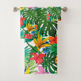 Hawaiianische Printwerbung Badhandtuch Set