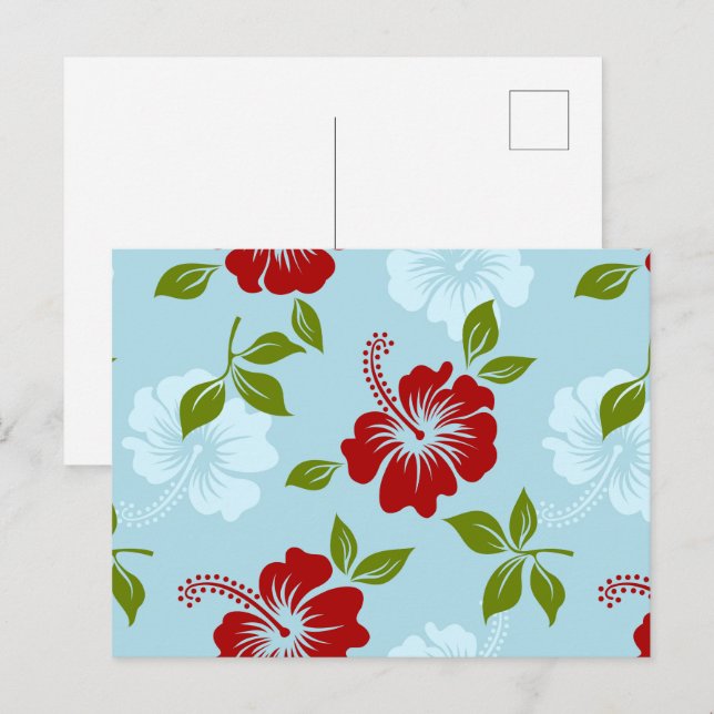 Hawaiianische Printwerbung Feiertagspostkarte (Vorne/Hinten)