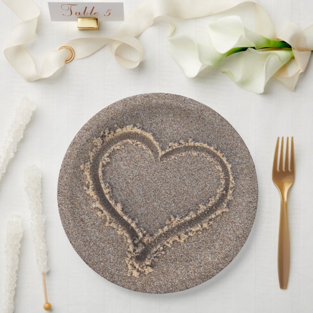 Hawaiianische Printwerbung Pappteller (Hochzeit)