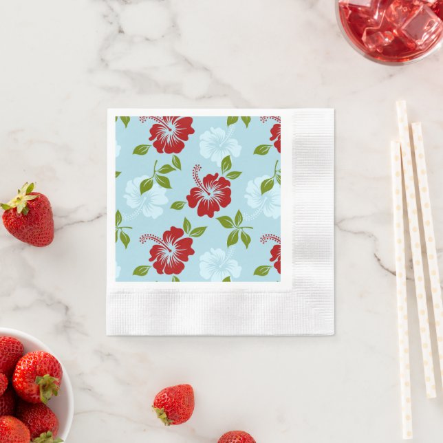 Hawaiianische Printwerbung Serviette (Beispiel)