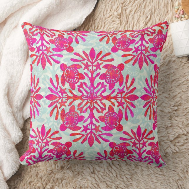 Hawaiianische Quiltschildkröte batik Kissen (Decke)