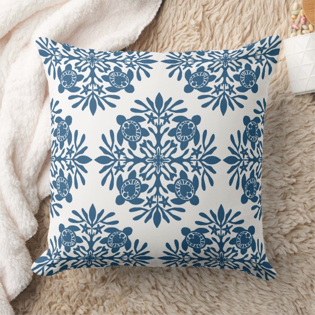 Hawaiianische Quiltschildkröte Kissen (Decke)