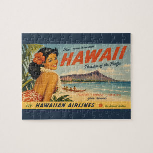 Hawaiianische Reisewerbung im Vintage-Stil