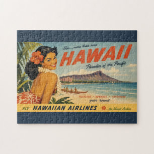 Hawaiianische Reisewerbung im Vintage-Stil