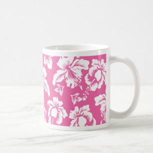 Hawaiianische Rosa Blume Kaffeetasse