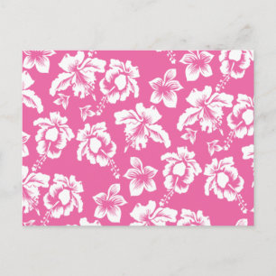Hawaiianische Rosa Blume Postkarte