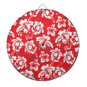 Hawaiianische Rote Blume Dartscheibe