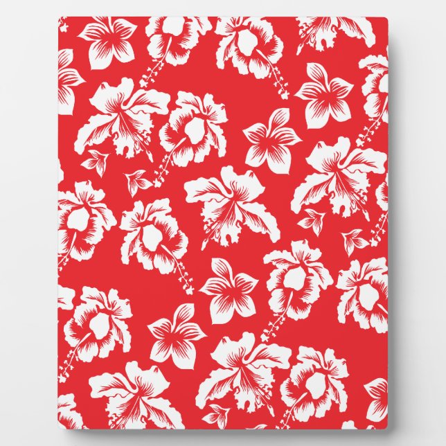 Hawaiianische Rote Blume Fotoplatte (Vorderseite)