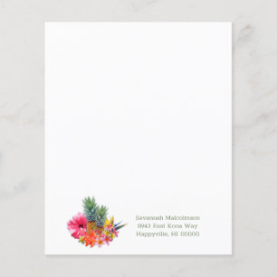 Hawaiianische Sammlung Blumen Ananas Flyer