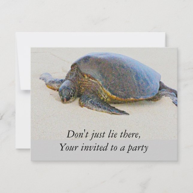 Hawaiianische Schildkröte Einladung (Vorderseite)