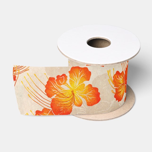Hawaiianische Schrift Ohai Alii v2 Muster Satinband (Spule)