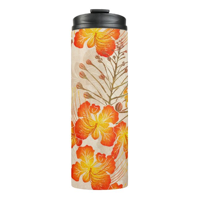 Hawaiianische Schrift Ohai Alii v2 Muster Thermosbecher (Vorderseite)
