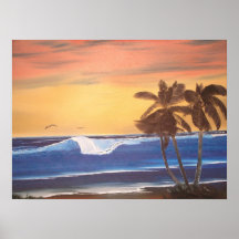 Hawaiianische Seascape bei Sonnenuntergang Malerpo