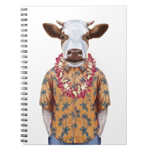 Hawaiianische Shirt-Kuh Notizblock