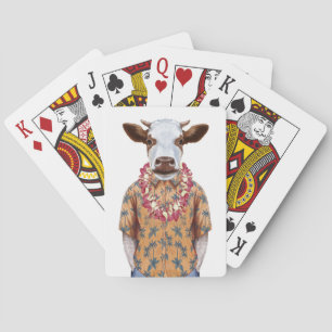 Hawaiianische Shirt-Kuh Spielkarten