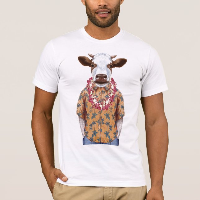 Hawaiianische Shirt-Kuh T-Shirt (Vorderseite)