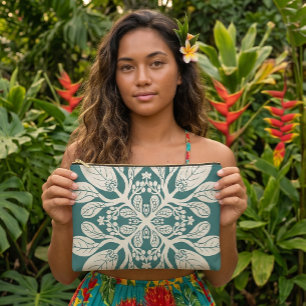 Hawaiianische Steppdecke Naupaka Zubehörtasche
