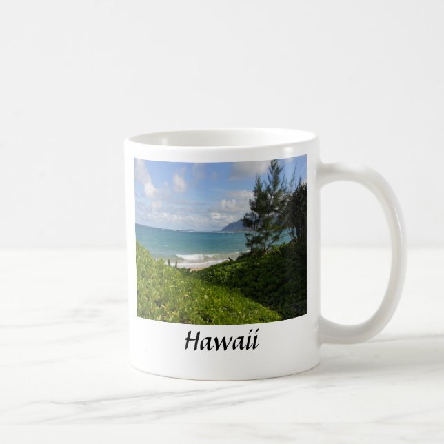Hawaiianische Strandkaffee-Tasse Kaffeetasse (Rechts)