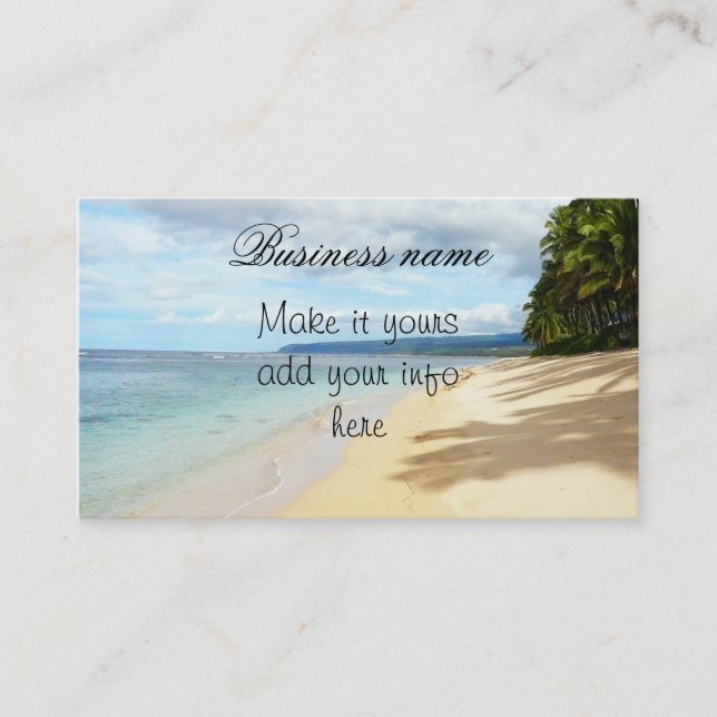 Hawaiianische Strandszenen Visitenkarte (Vorderseite)