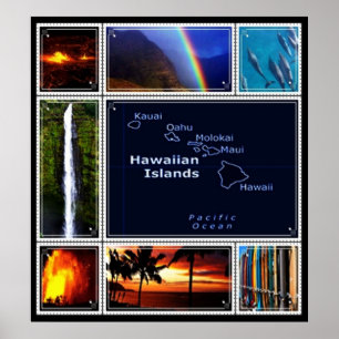 Hawaiianische Szenen Poster