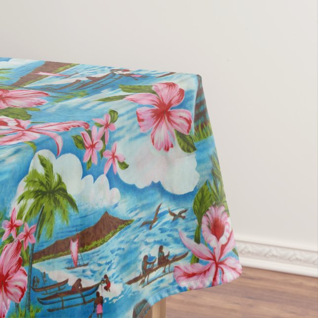 Hawaiianische Szenen Tischdecke (Beispiel)