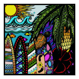 Hawaiianische Tintenpatrone, Farbe Poster