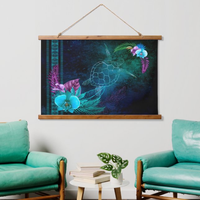 Hawaiianische Träume Wandteppich Mit Holzrahmen (Wohnzimmer)