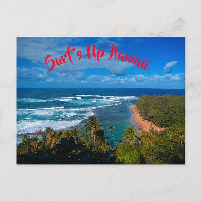 Hawaiianische Tropeninsel Postkarte (Vorderseite)